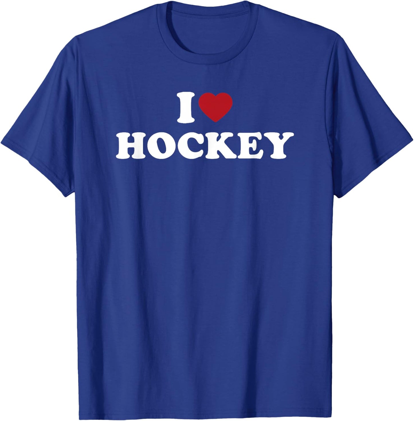 I Love Hockey, I Heart Hockey T-Shirt - T-Shirt | Royal