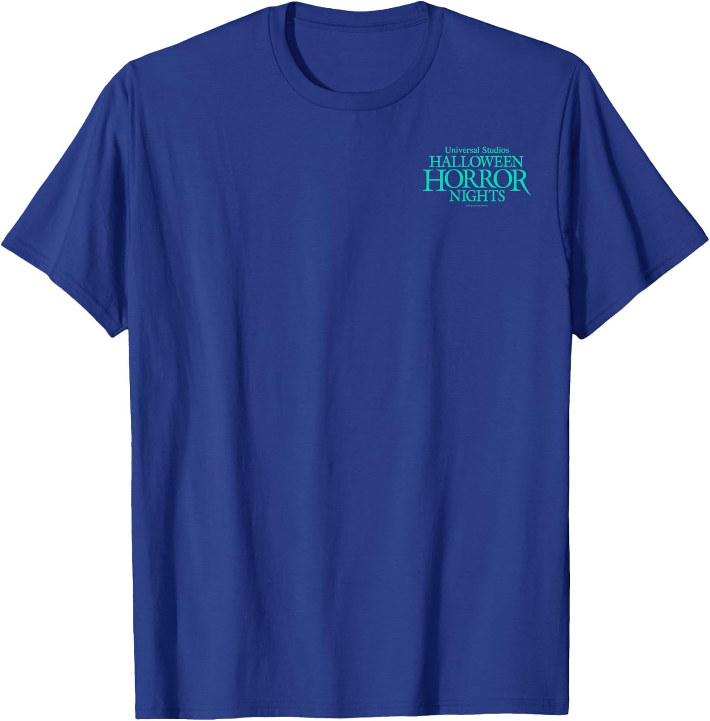 Halloween Horror Nights HHN Universal Monsters Front & Back T-Shirt - T-Shirt | Royal