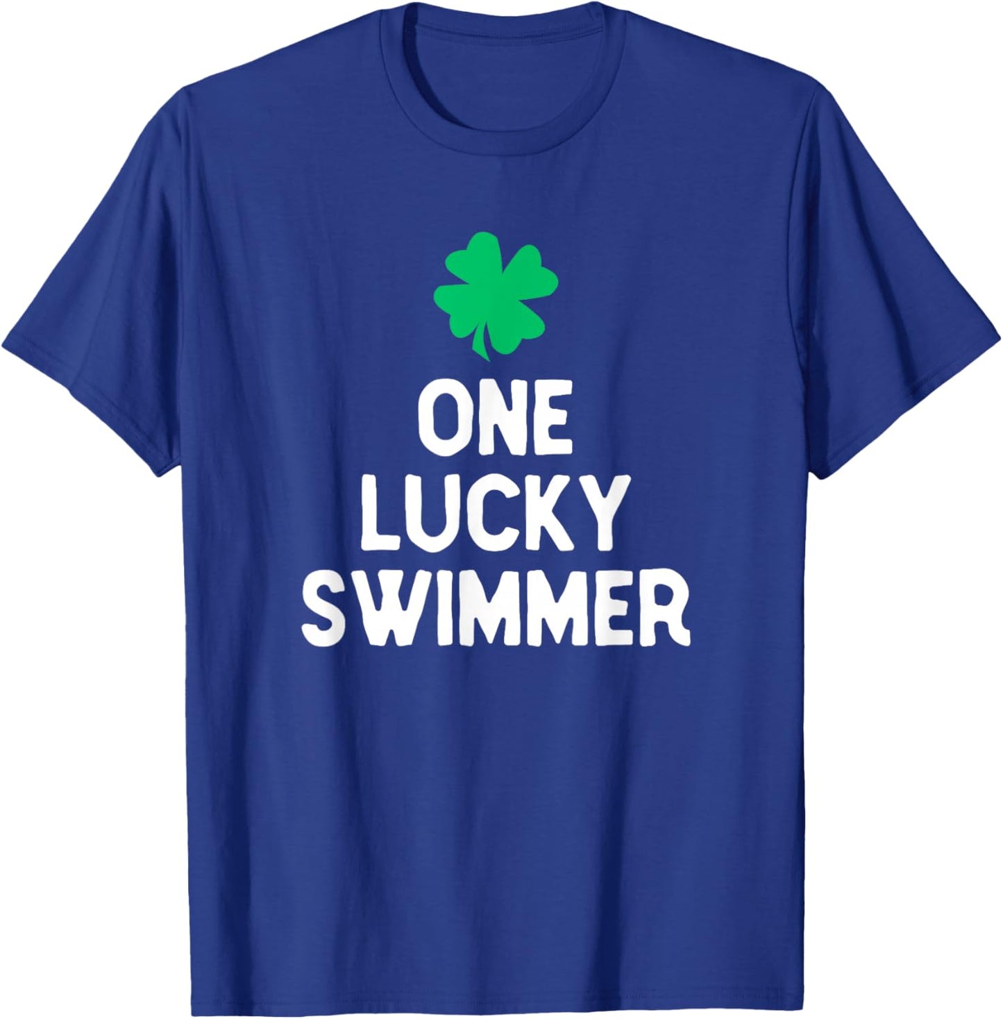 One Lucky Swimmer Irish St Patrick's Day Swimming T-Shirt - T-Shirt | Royal