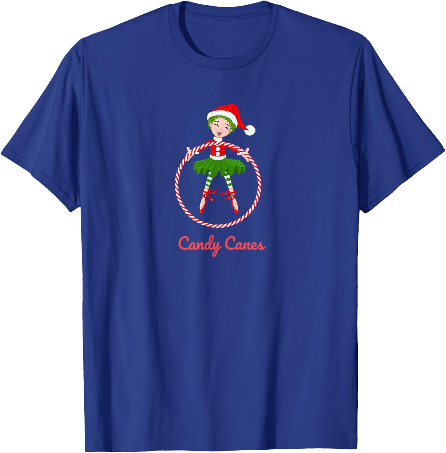 CANDY CANES HOOPS NUTCRACKER Christmas Ballet Dancer Graphic T-Shirt - T-Shirt | Royal