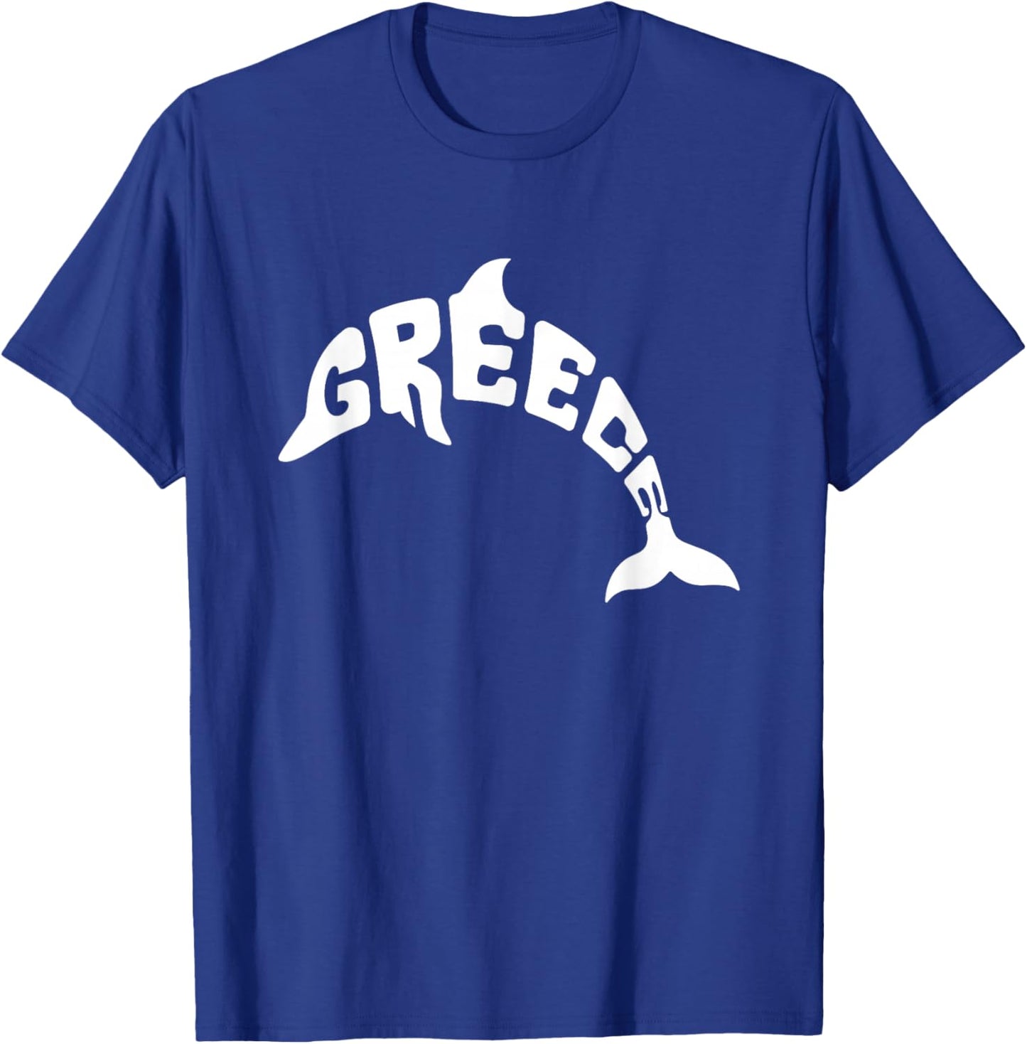 Greece Dolphin Word Art - Cute Animal T-Shirt - T-Shirt | Royal