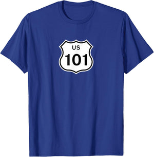Highway Sign - US Route 101 T-Shirt - T-Shirt | Royal