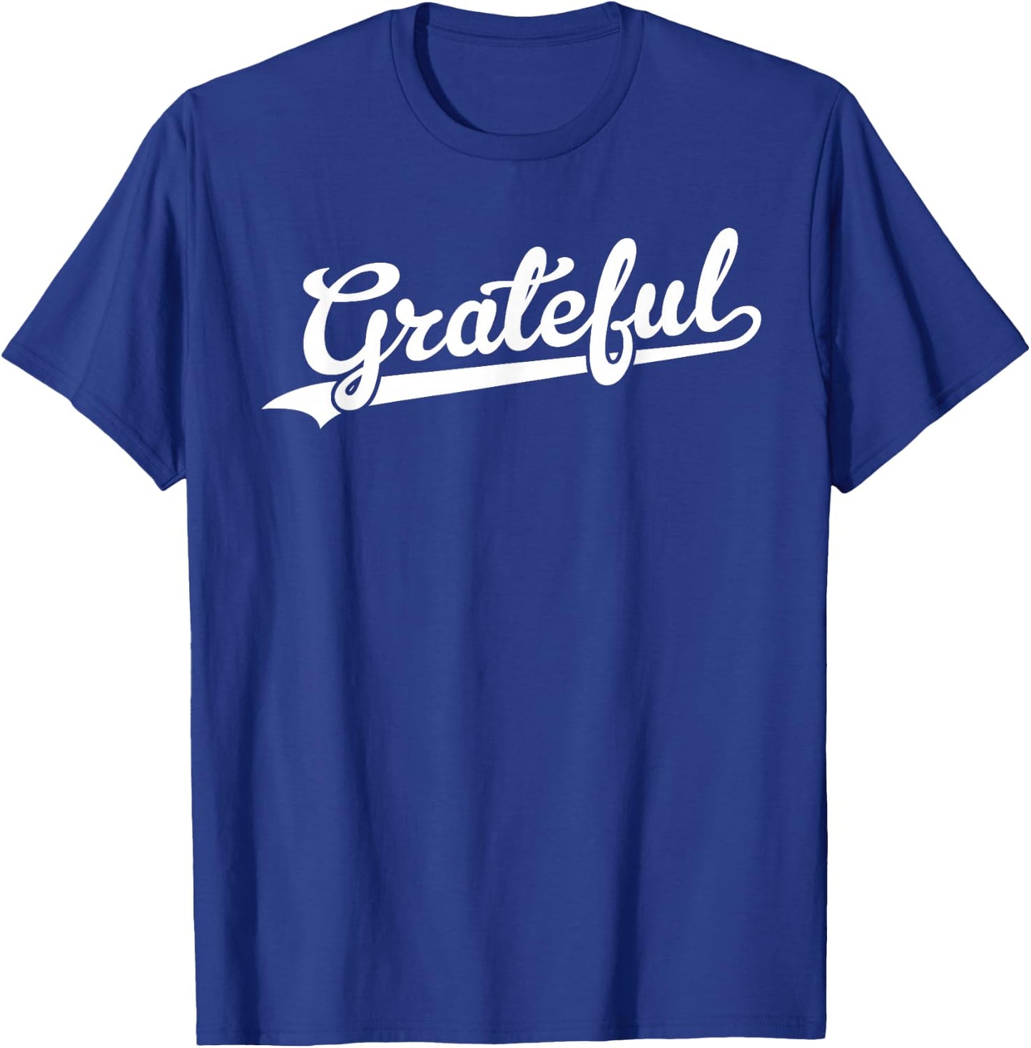 Grateful Baseball Script T-Shirt - T-Shirt | Royal