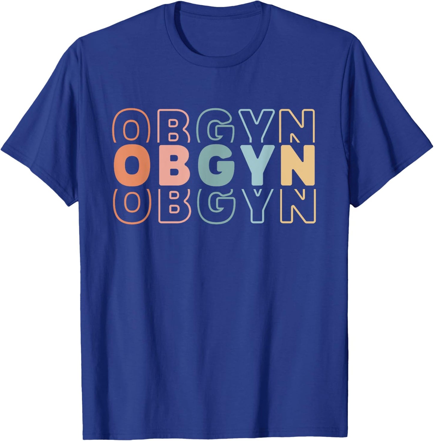 OBGYN Nurse OB/GYN Squad Antepartum Labor Delivery Groovy T-Shirt - T-Shirt | Royal