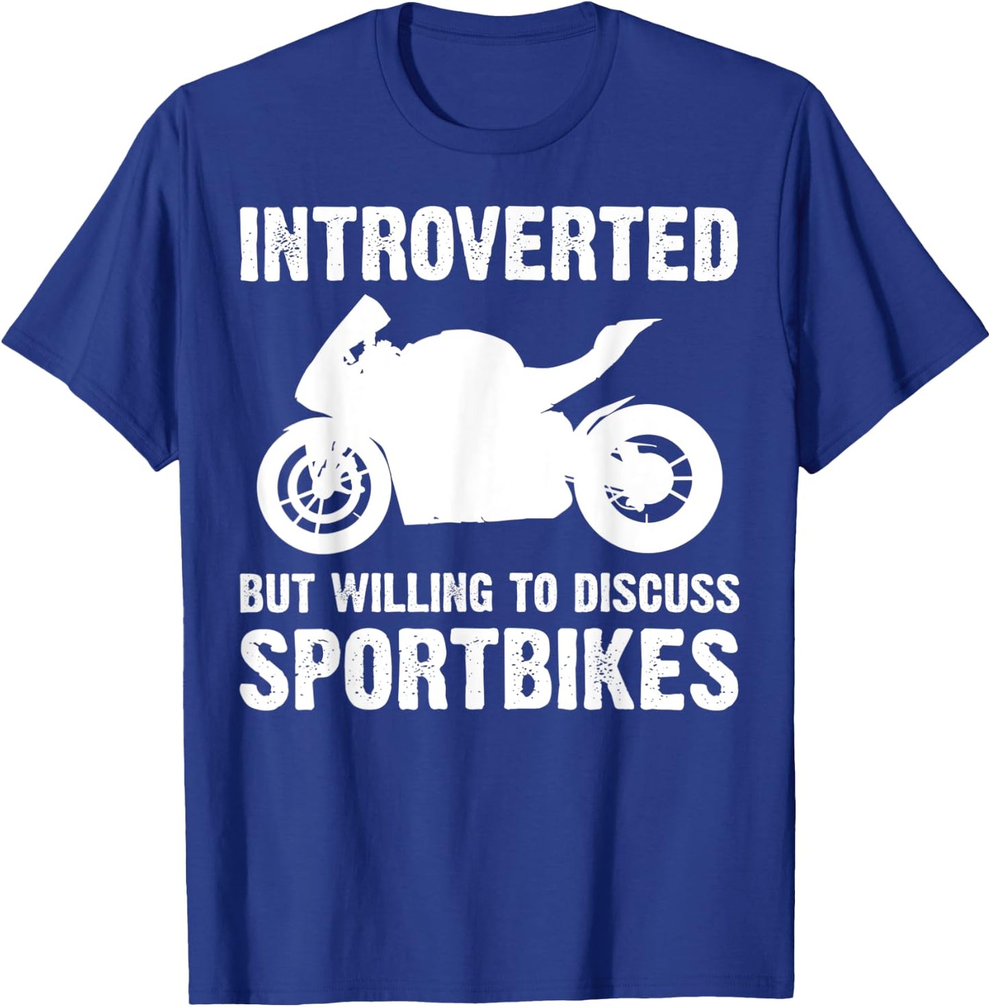 Funny Sport Bike Art Men Women Racing Biker Motorbike Rider T-Shirt - T-Shirt | Royal