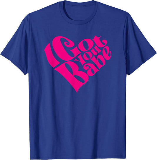 Sonny & Cher I Got You Babe Heart T-Shirt - T-Shirt | Royal