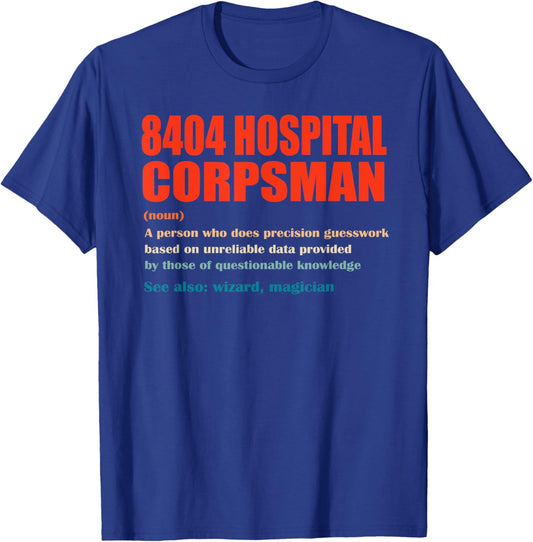 8404 Hospital Corpsman Vintage Definition Wizard Magician T-Shirt - T-Shirt | Royal