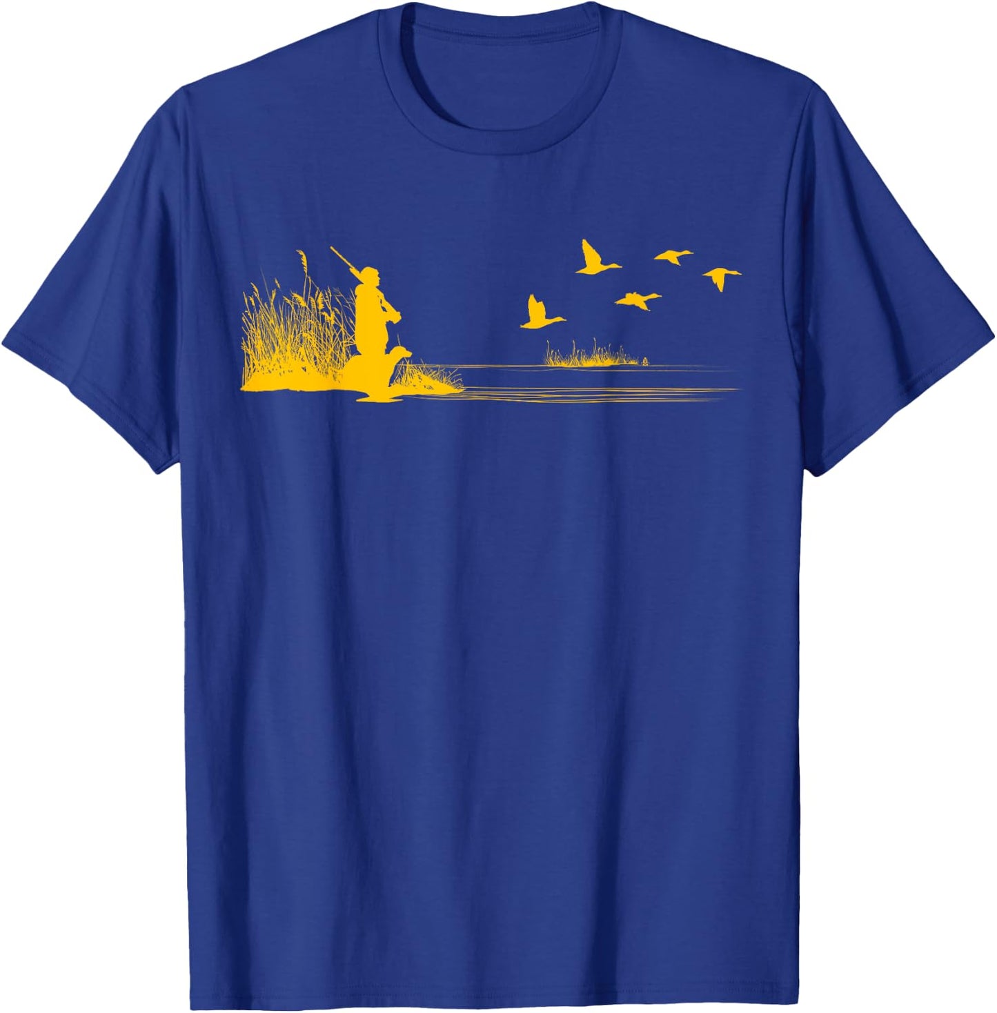 Waterfowl Duck Hunter Bird Dog Training Hunting Graphic T-Shirt - T-Shirt | Royal
