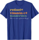 Retinol Vitamin C and Sunscreen Aesthetic Esthetician Nurse T-Shirt - T-Shirt | Royal
