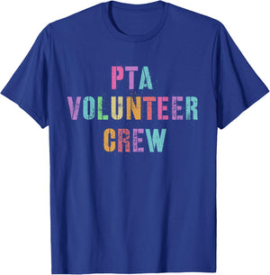 PTA VOLUNTEER CREW Hello Parents Ready Back To School T-Shirt - T-Shirt | Royal