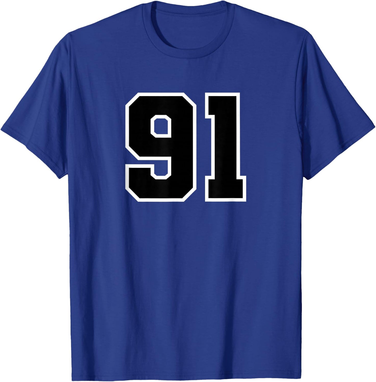Number #91 Sport Number T-Shirt - T-Shirt | Royal