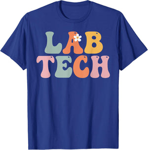 Lab Tech Week Groovy Appreciation Day For Work T-Shirt - T-Shirt | Royal