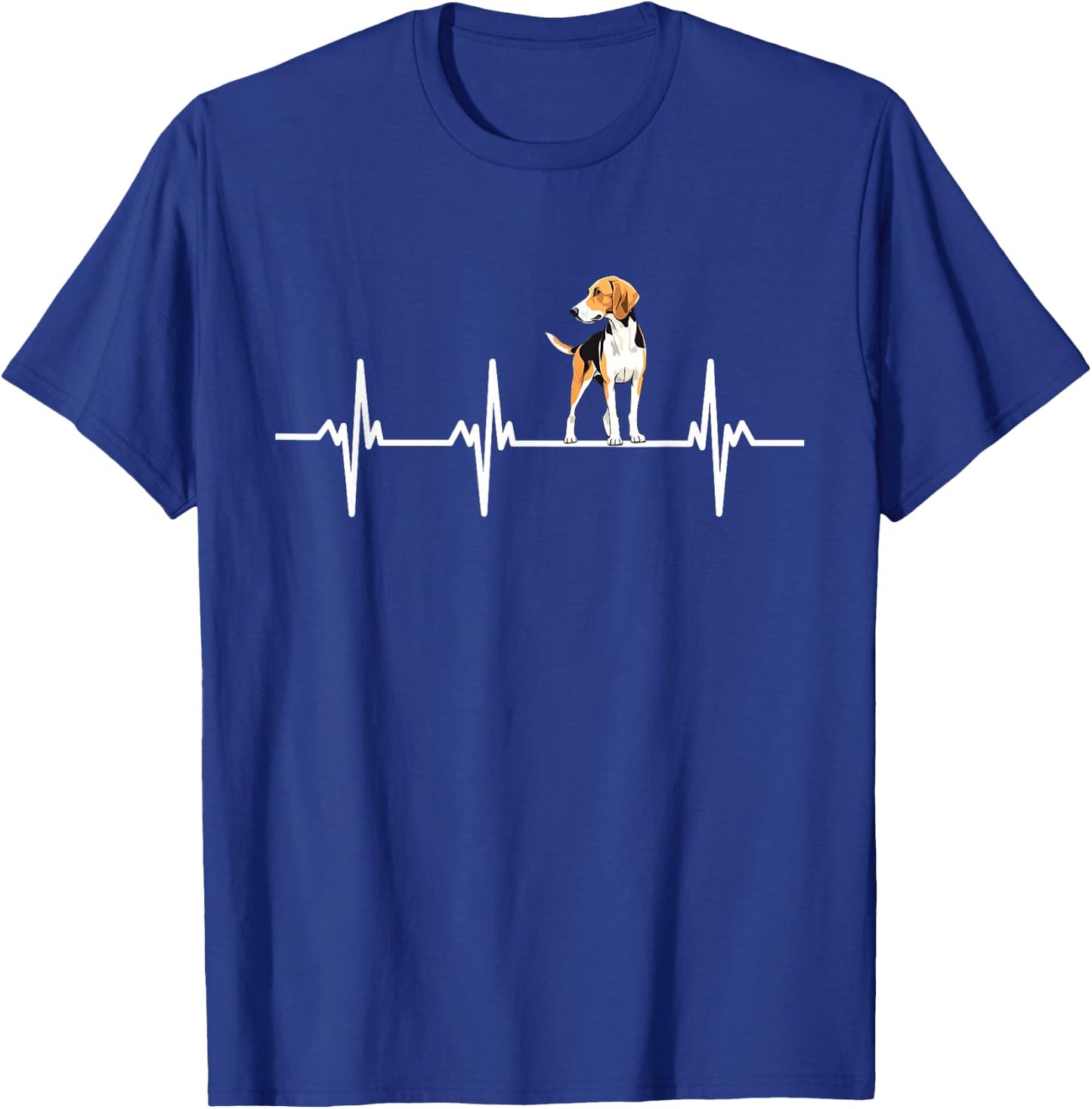 American Foxhound Groovy Heartbeat Foxhound Dog T-Shirt - T-Shirt | Royal