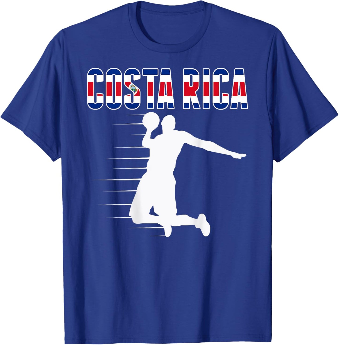 Costa Rica Basketball Fans Jersey - Costa Rican Flag Sport T-Shirt - T-Shirt | Royal