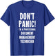 Document Management Technician T-Shirt - T-Shirt | Royal