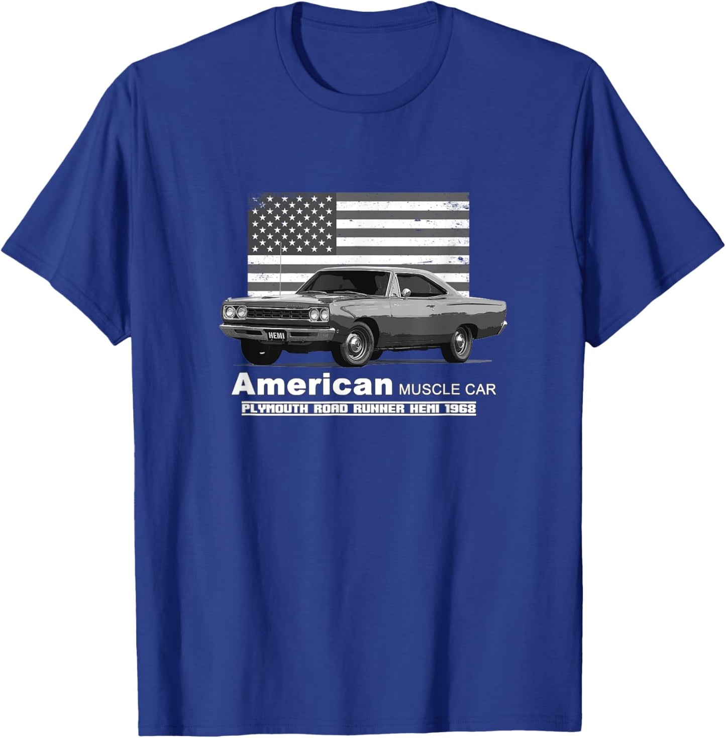 Plymouth Road Runner American Muscle Car 60s 70s Old is Gold T-Shirt - T-Shirt | Royal