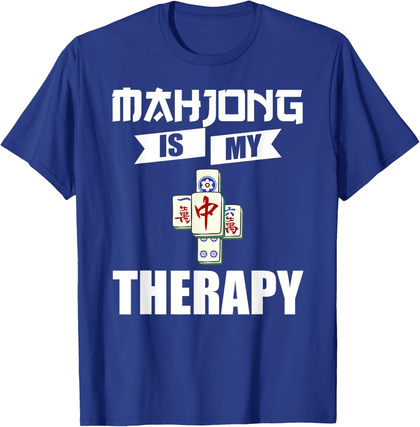Mahjong Game Table Tiles Cards Chinese Player T-Shirt - T-Shirt | Royal