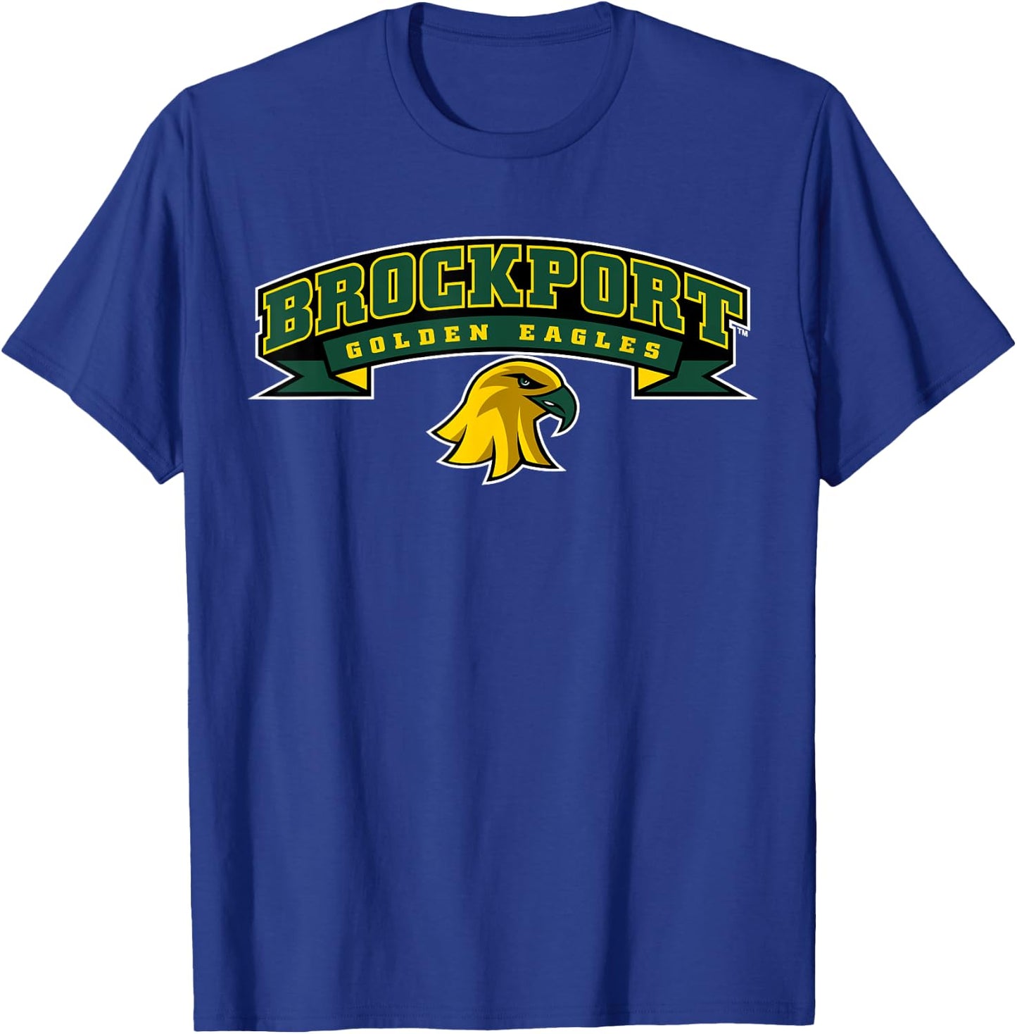 SUNY Brockport Golden Eagles Banner Logo T-Shirt - T-Shirt | Royal