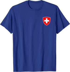 Switzerland Flag Suisse Swiss Coat of Arms T-Shirt - T-Shirt | Royal