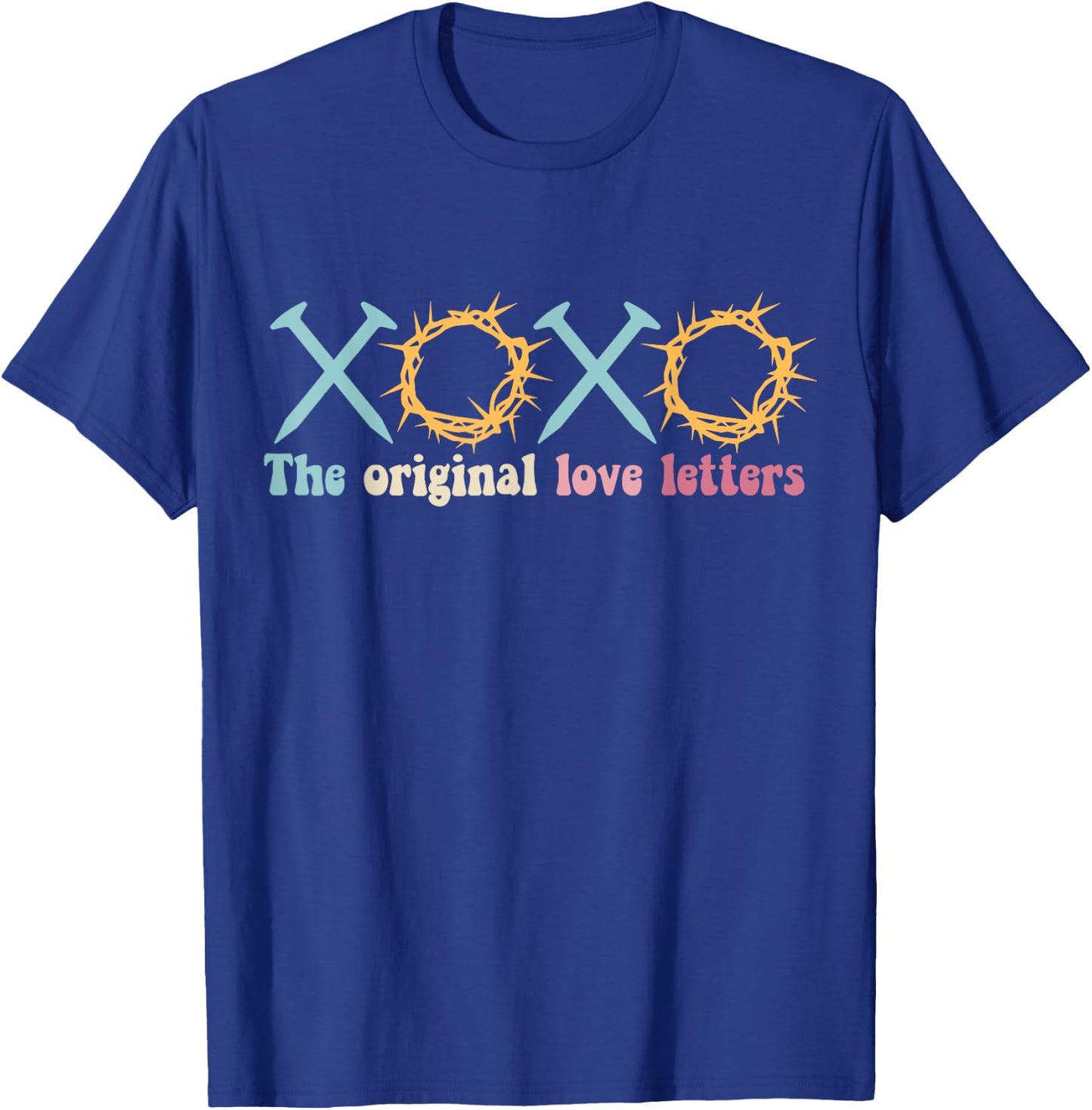 Groovy Retro XOXO The Original Love Letters, XOXO Easter T-Shirt - T-Shirt | Royal