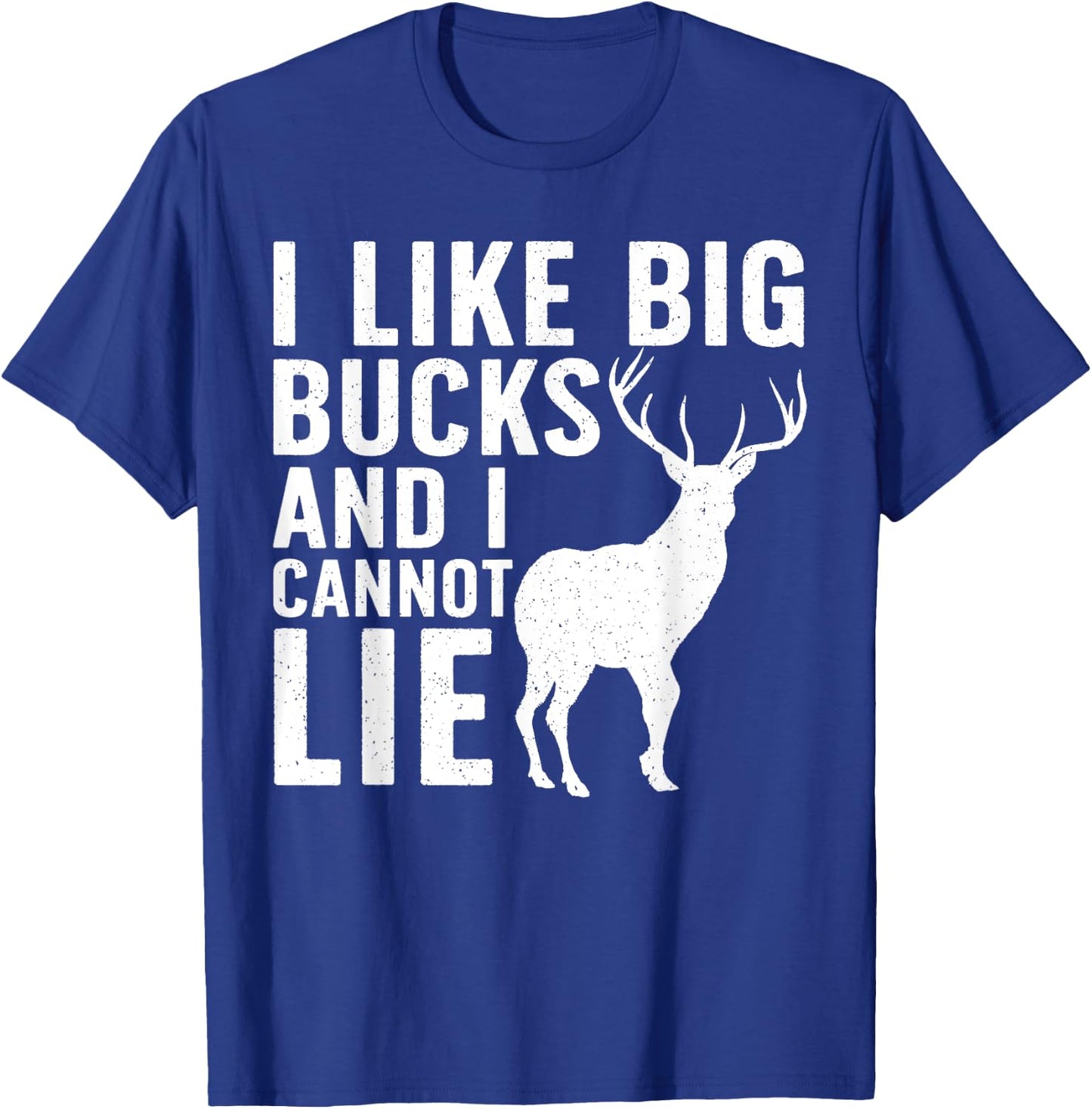 Deer Hunting Art Dad Wildlife Hunter Whitetail Bucks T-Shirt - T-Shirt | Royal