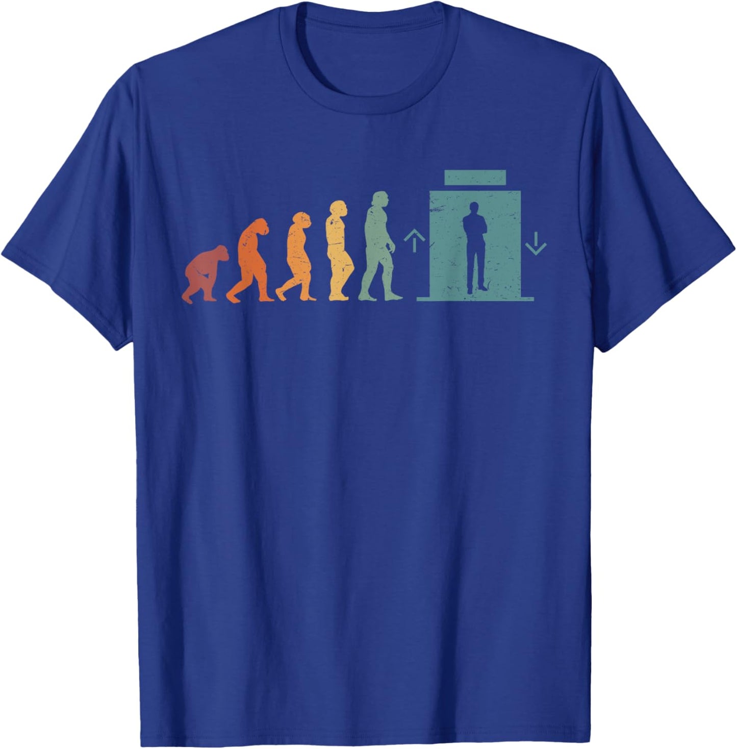 Evolution Of An Elevator T-Shirt - T-Shirt | Royal
