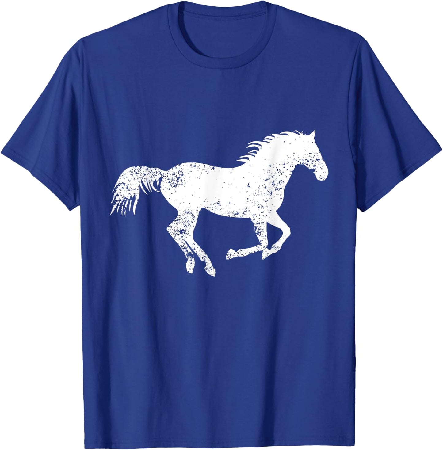 Equestrian Distressed Horse Print - Vintage Horse T-Shirt - T-Shirt | Royal