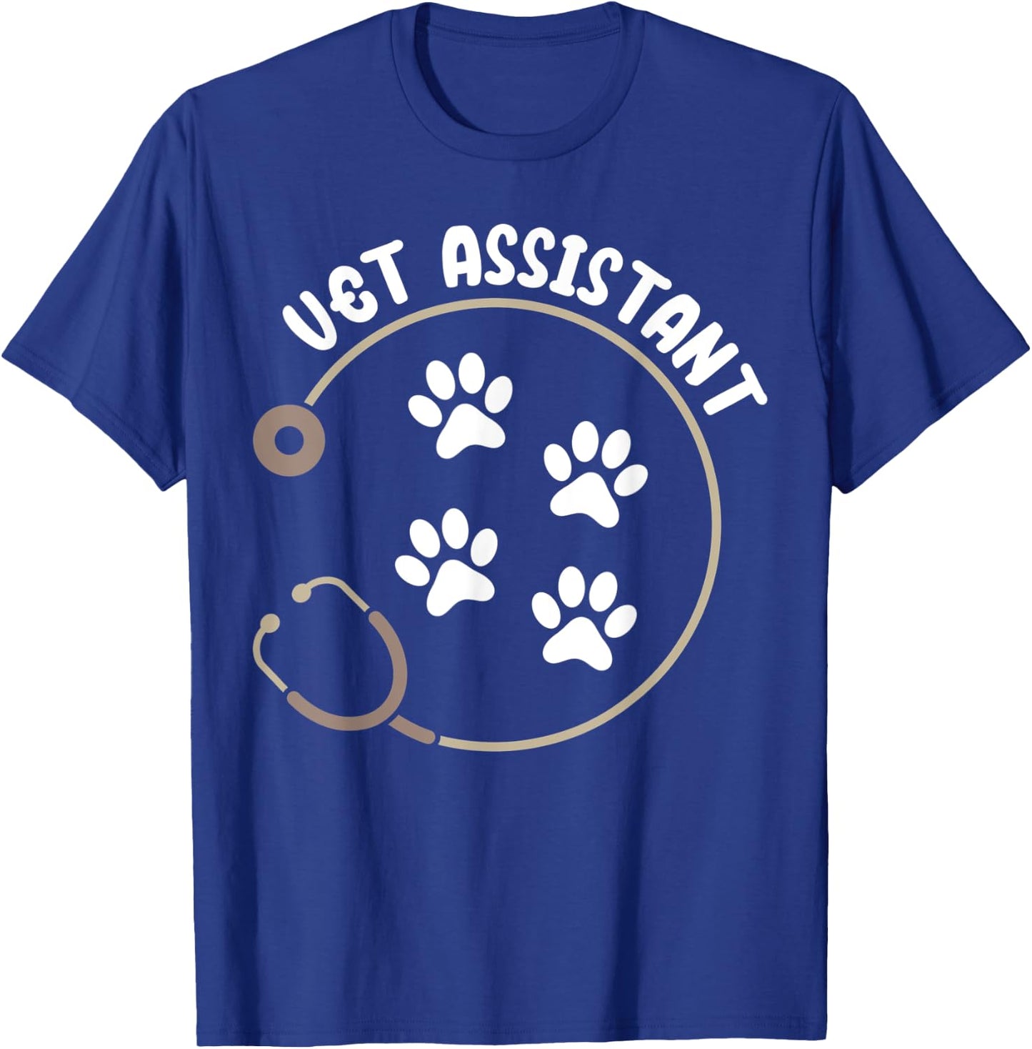 Vet Assistant Stethoscope Veterinary Assistant T-Shirt - T-Shirt | Royal