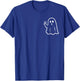 Ghost Peace Sign Pocket Retro Halloween Costume Women Kids T-Shirt - T-Shirt | Royal