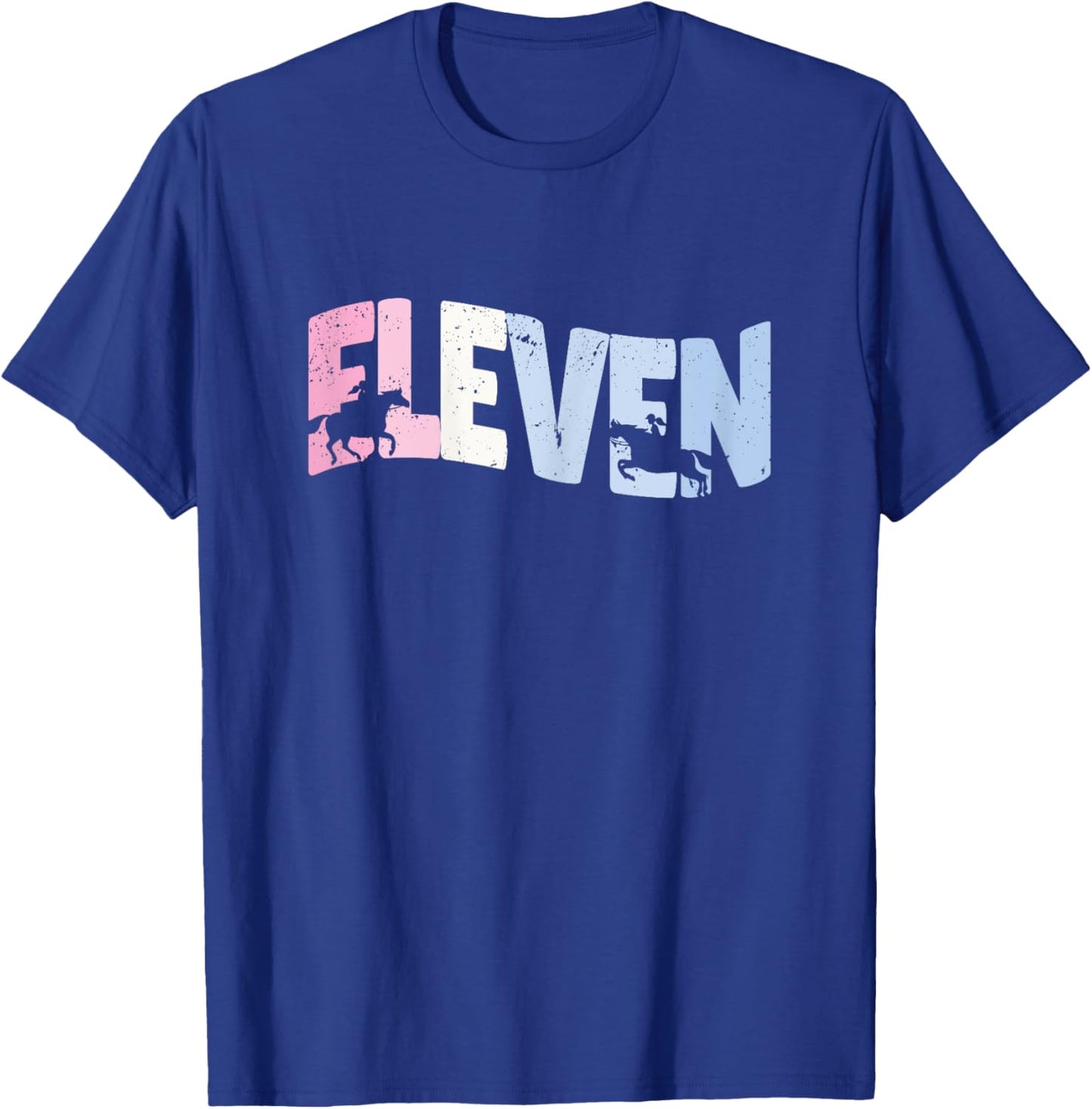 11 Year Old Cute Horse Riding Birthday Girl 11th B-day T-Shirt - T-Shirt | Royal