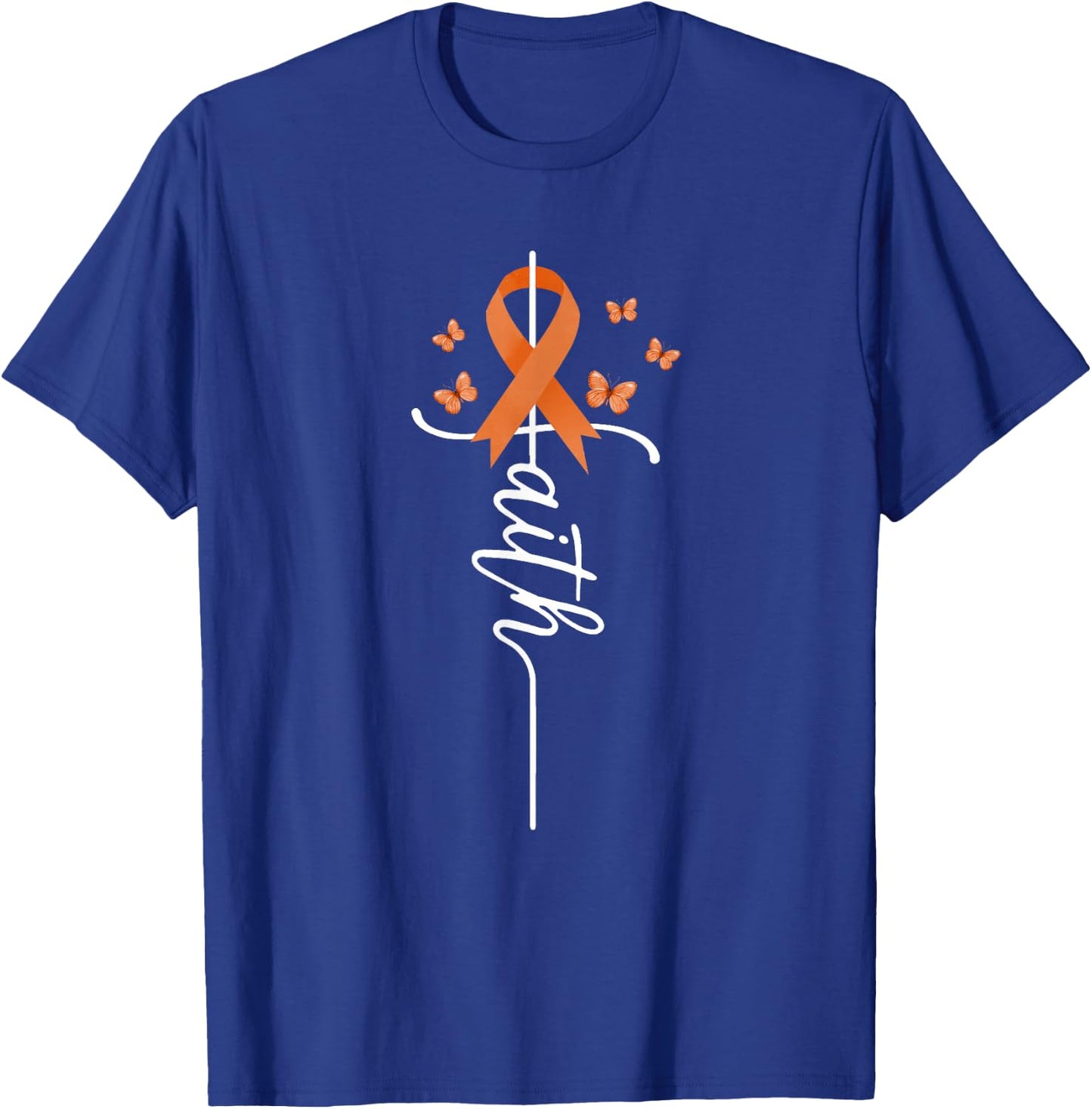 Visit The MS Collection Women's MS Awareness Orange Ribbon Warrior - Black, Small T-Shirt - T-Shirt | Royal