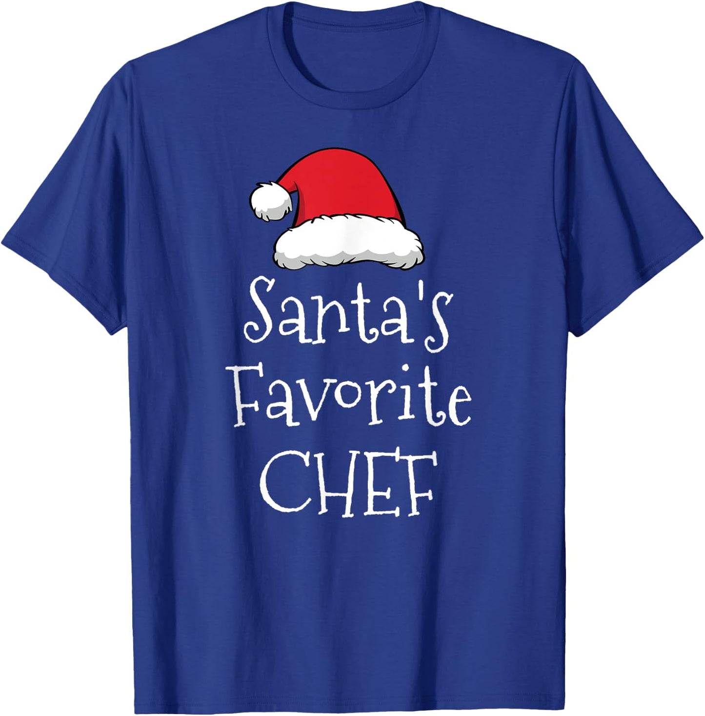 Santas Favorite Chef - Christmas Funny Gift Pajama Xmas T-Shirt - T-Shirt | Royal