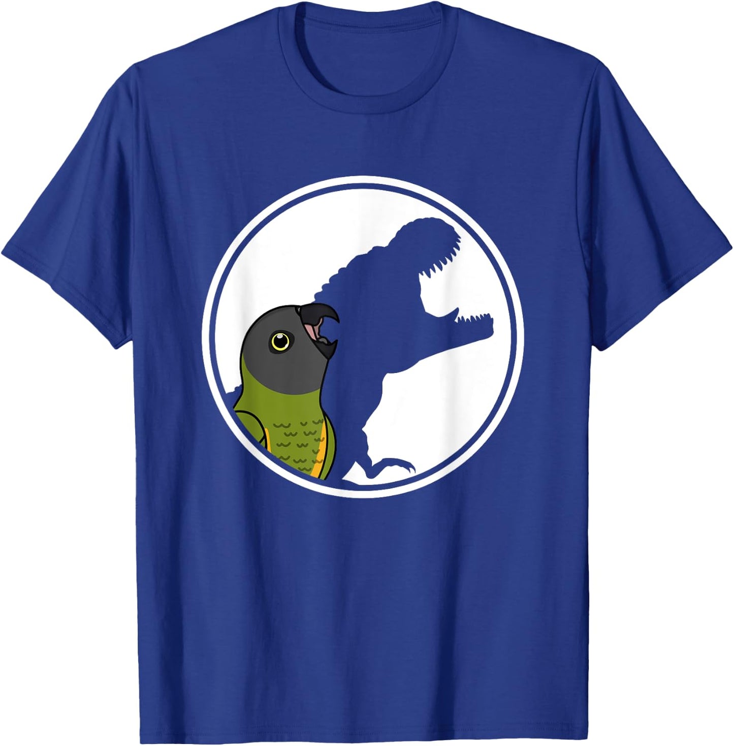 Parrot & T Rex Shadow I Senegal Parrot T-Shirt - T-Shirt | Royal