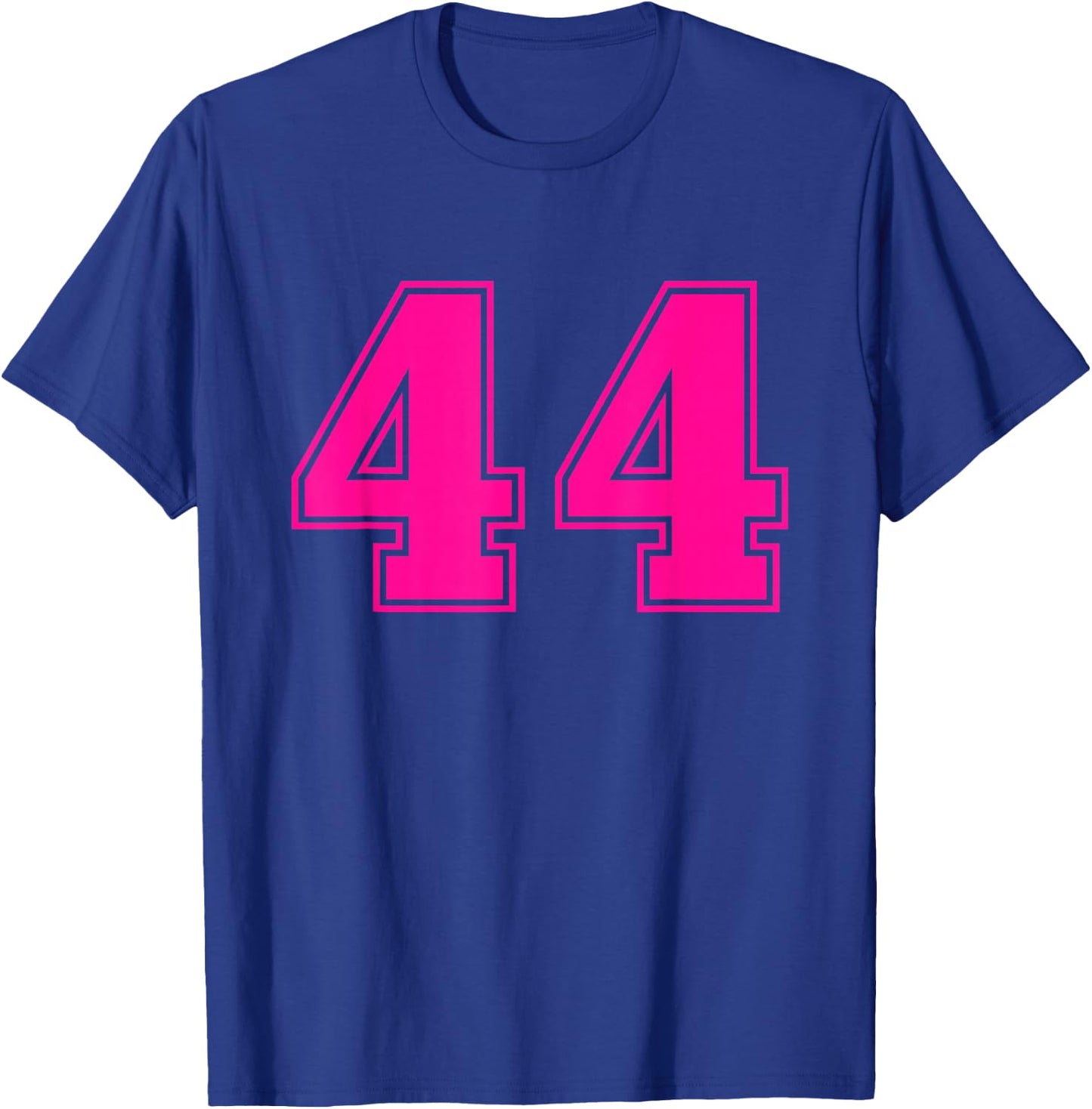 Number #44 Pink Sport Number T-Shirt - T-Shirt | Royal