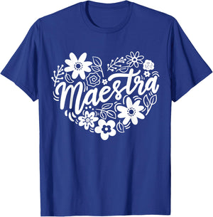 Maestra Spanish Teacher Women Girls Kids T-Shirt - T-Shirt | Royal