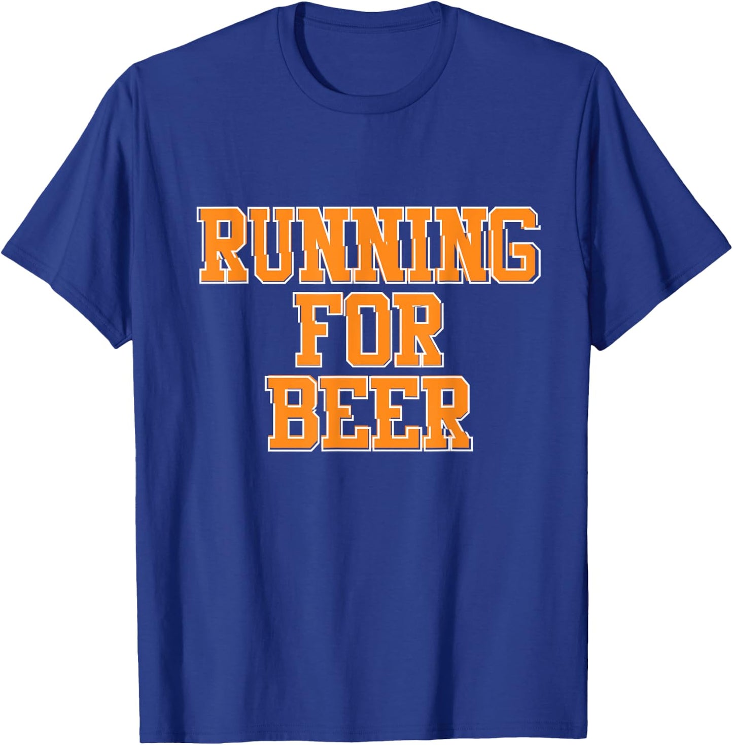 Funny Running For Beer Typography Runner Beer Lover T-Shirt - T-Shirt | Royal