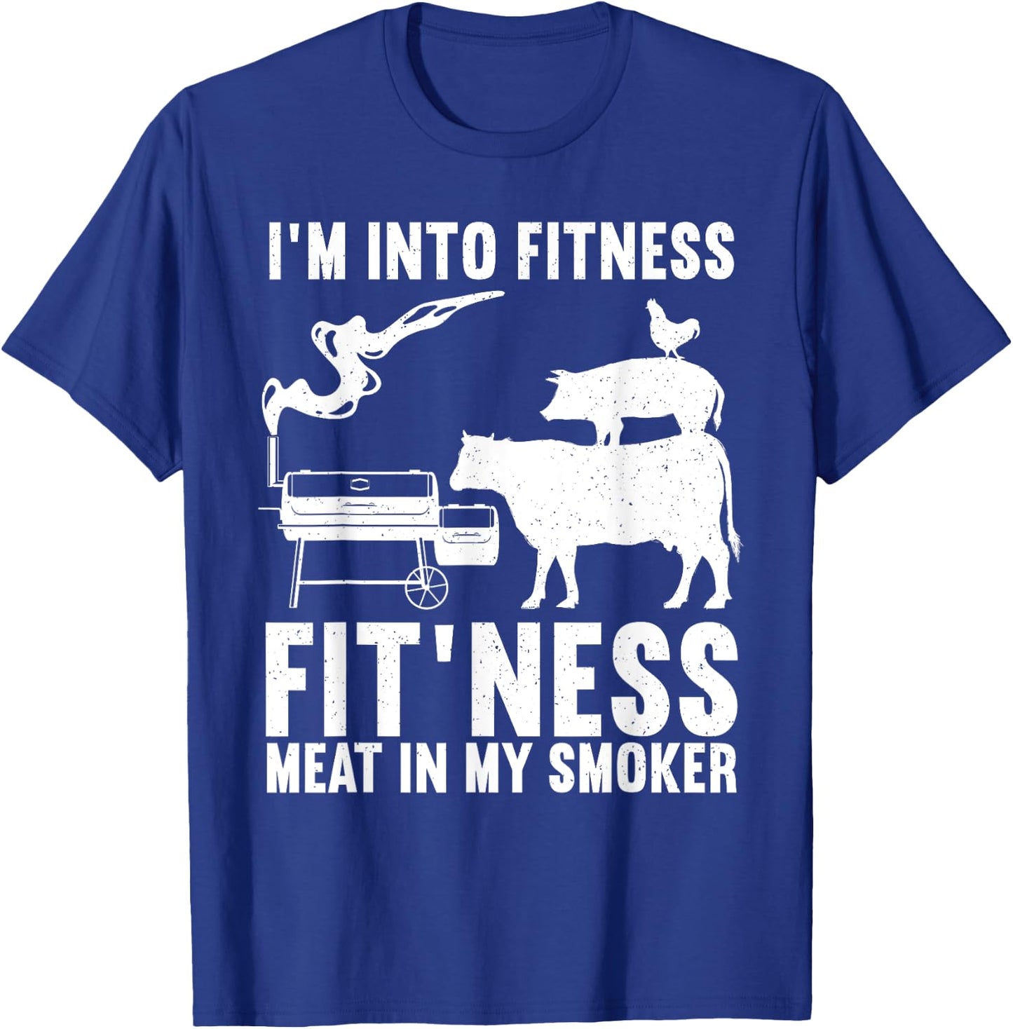 Funny BBQ Meat Smoking Art Women Barbeque Griller T-Shirt - T-Shirt | Royal