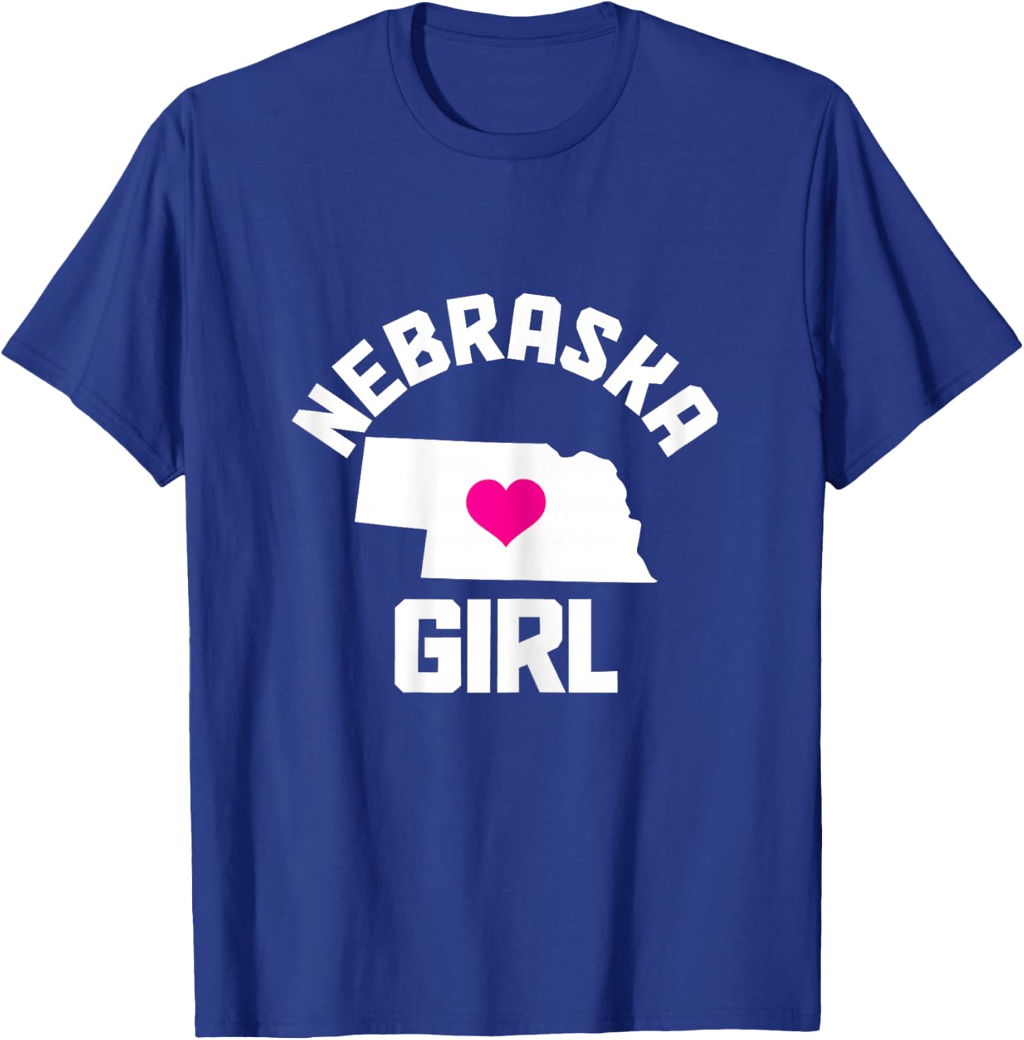 Nebraska Girls' Heart State Map T-Shirt - T-Shirt | Royal