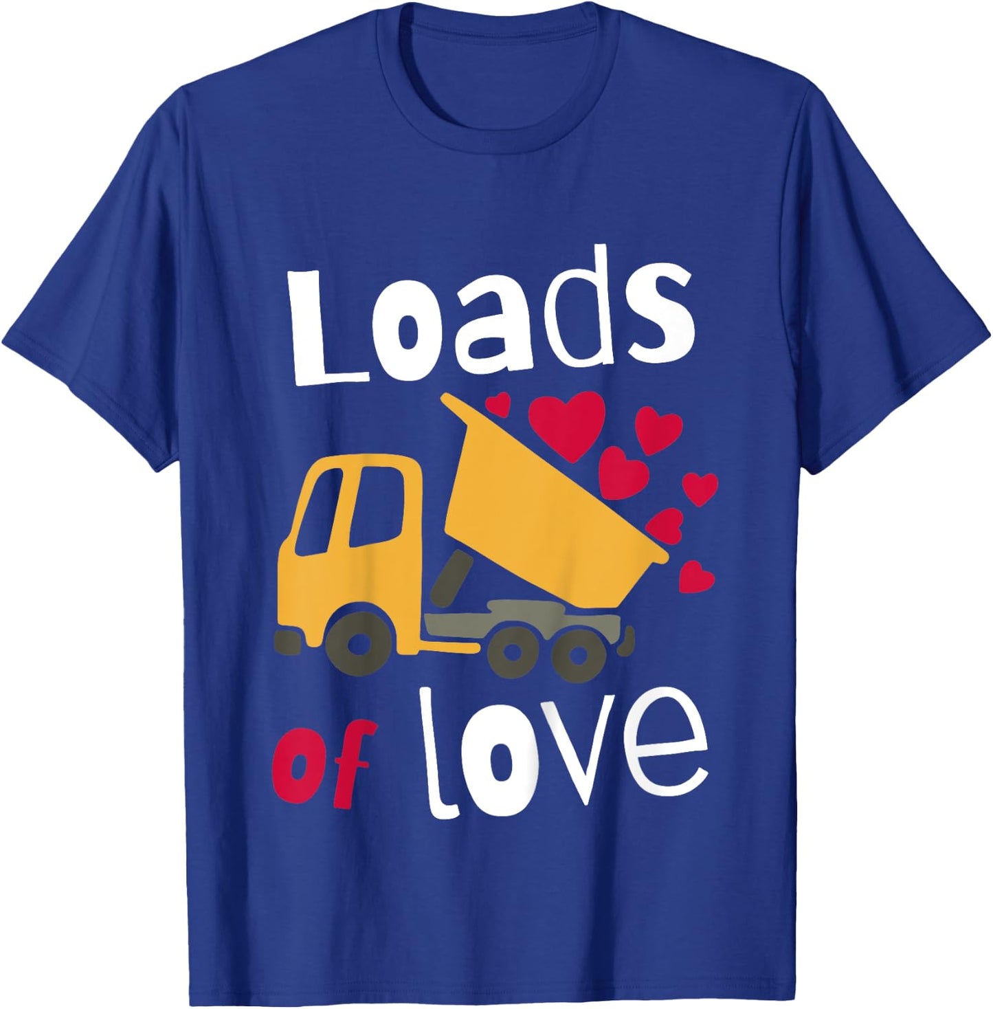 Kids Kids Valentines Day Costume Construction Trucks Boys Toddler T-Shirt - T-Shirt | Royal