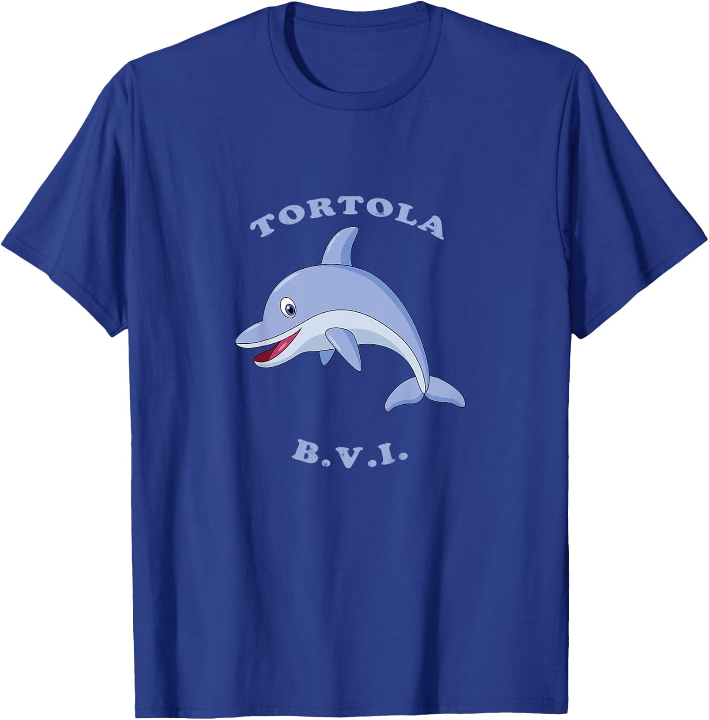Kids Children's Tortola, BVI Dolphin Vacation T-Shirt - T-Shirt | Royal