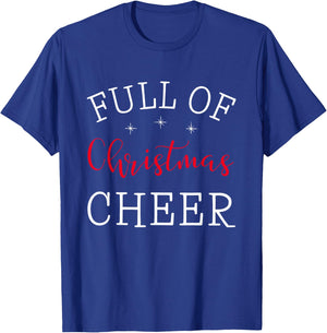 Full Of Christmas Beer And Christmas Cheer Couple Matching T-Shirt - T-Shirt | Royal