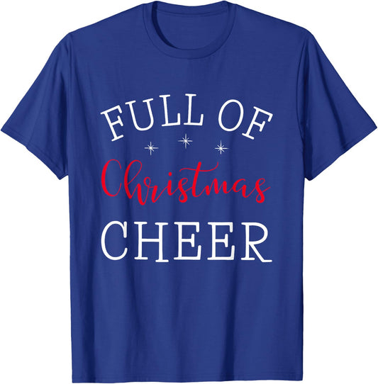 Full Of Christmas Beer And Christmas Cheer Couple Matching T-Shirt - T-Shirt | Royal