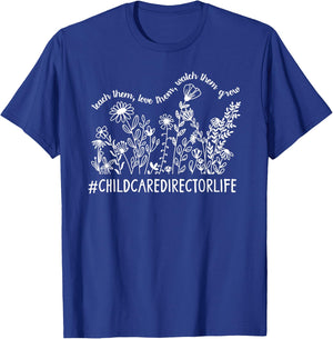 Childcare Director Life Child Care Director Flowers T-Shirt - T-Shirt | Royal