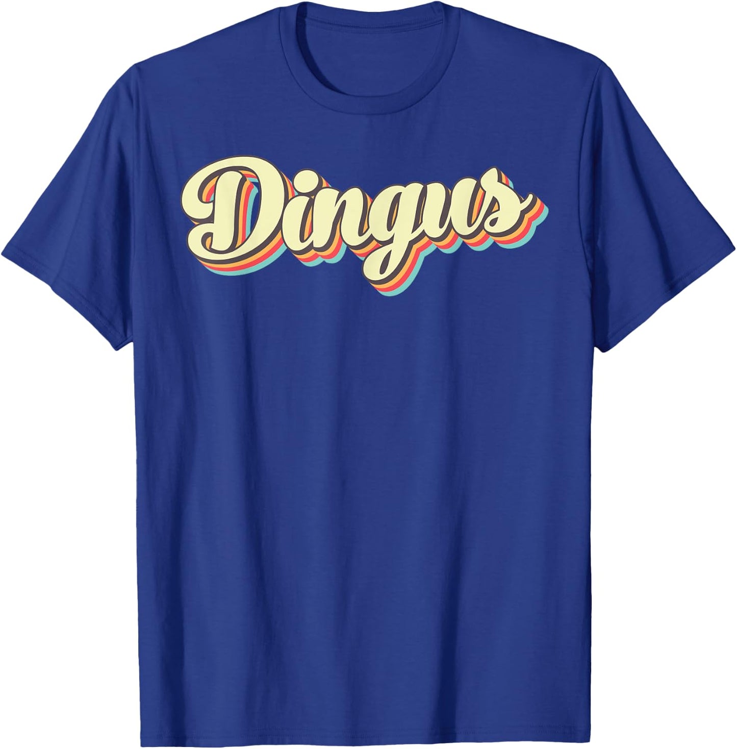 Dingus Retro Art Baseball Font Vintage T-Shirt - T-Shirt | Royal