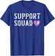 Support Squad Pancreatic Cancer Awareness Purple Ribbon T-Shirt - T-Shirt | Royal