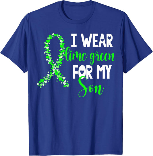 I Wear Lime Green For My Son Non-Hodgkin Lymphoma Cancer T-Shirt - T-Shirt | Royal