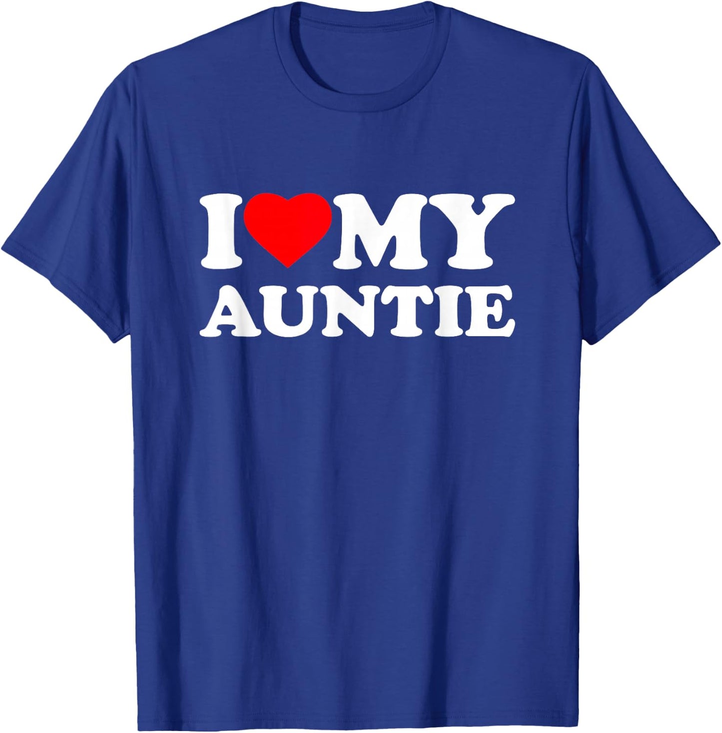 I Love My Auntie I Heart Family Grandma T-Shirt - T-Shirt | Royal
