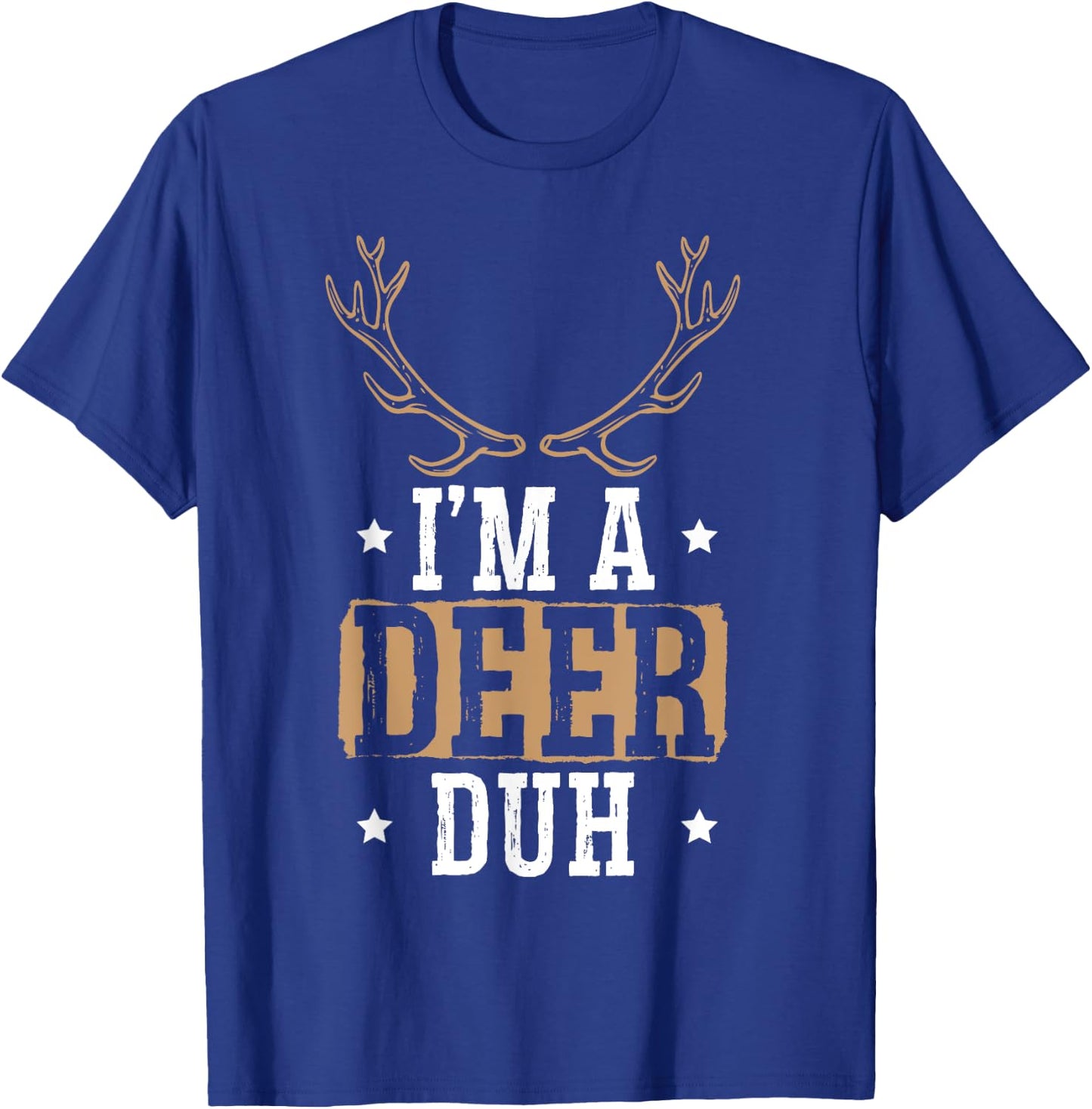 I'm a Deer Duh Halloween Easy Lazy Costume T-Shirt - T-Shirt | Royal