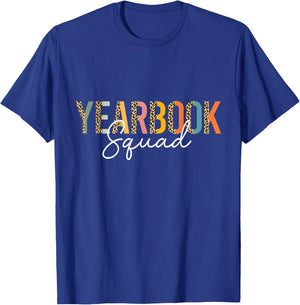 Yearbook Squad Literary Club Editor Team Wavy Funny T-Shirt - T-Shirt | Royal