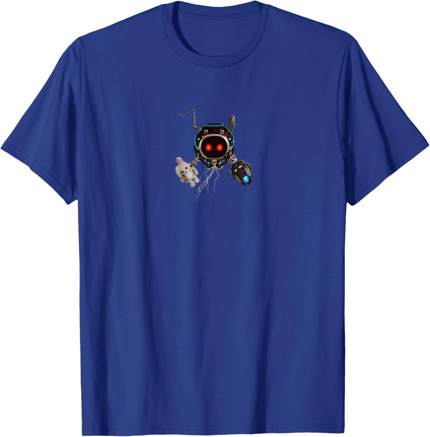 Cute Evil Rabbit Blaster Robot T-Shirt - T-Shirt | Royal